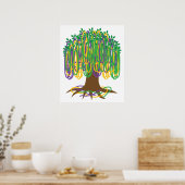 Mardi Gras Bead Tree Carnival Poster (Keuken)