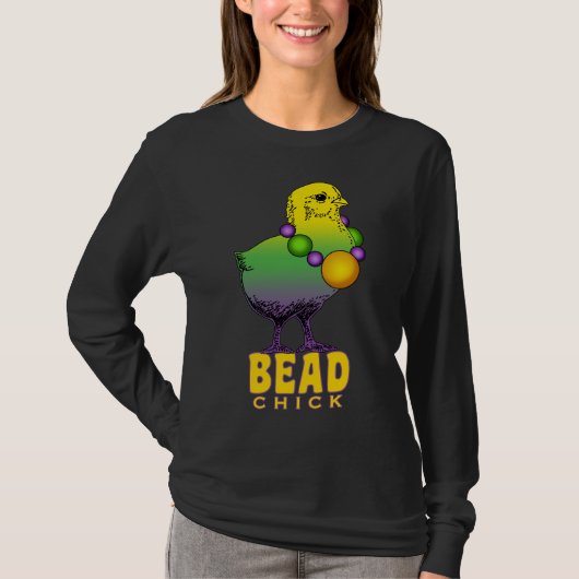 Mardi Gras Beads - de Bead Chick T-shirt (Voorkant)