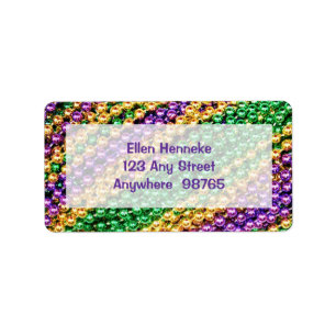 Mardi Gras Beads Etiket