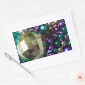 Mardi Gras Beads Gold Custom Rectangle Stickers (Enveloppe)