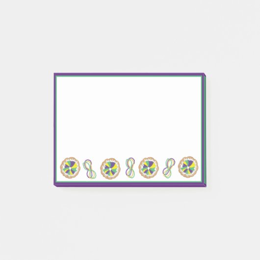 Mardi Gras Beads King Cake New Orleans Carnaval Post-it® Notes (Voorkant)