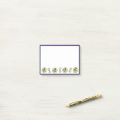 Mardi Gras Beads King Cake New Orleans Carnaval Post-it® Notes (Op bureau)
