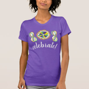 Mardi Gras Beads King Cake New Orleans Carnaval T-shirt