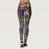 Mardi Gras Beads Leggings voor aangepaste vrouwen (Achterkant)