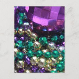 Mardi Gras Beads Paarse Briefkaarten