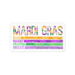 Mardi Gras Beads Parades Crawfish King Cake Etiket