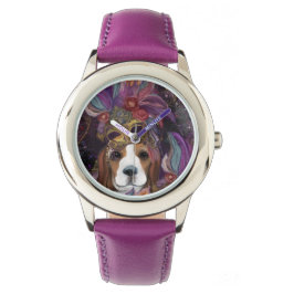 MARDI GRAS BEAGLE HORLOGE