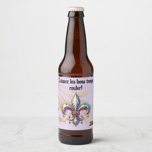 Mardi Gras Beer Bottle Label Bier Etiket (Voorkant)