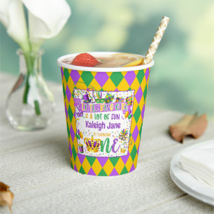 Mardi Gras Birthday (een kleine koning Cake & Fun) Papieren Bekers