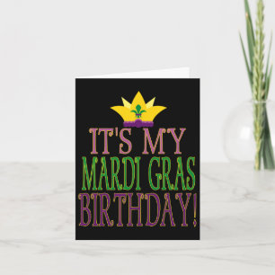 Mardi Gras Birthday - Fun Mardi Gras Party Theme Kaart