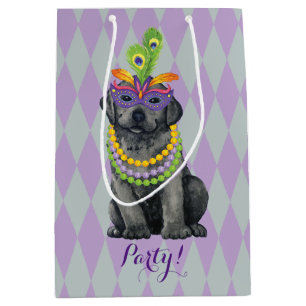 Mardi Gras Black Lab Medium Cadeauzakje