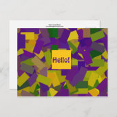 Mardi Gras Blocks Briefkaart (Voorkant / Achterkant)