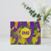Mardi Gras Blocks Briefkaart (Staand voorkant)