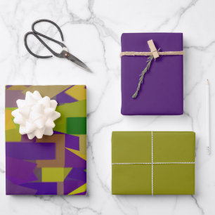 Mardi Gras Blocks Inpakpapier Vel