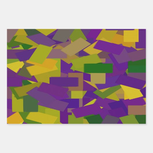 Mardi Gras Blocs Envelopper les feuilles de papier (Devant)