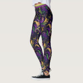 Mardi Gras bloemmotief Leggings (Links)