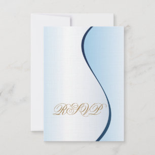 Mardi Gras Blue RSVP Faire-part de mariage