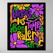 Mardi Gras Boho Laissez Les Bon Temps Rouler Fleur Poster (Voorkant)