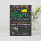 Mardi Gras Boy Baby shower Invitation (Debout devant)