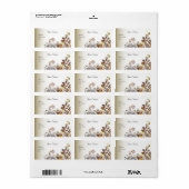 Mardi Gras Brown Wedding Avery Label (Full Sheet)