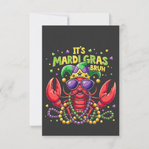 Mardi Gras Bruh Grappige garnalen New Orleans Bedankkaart