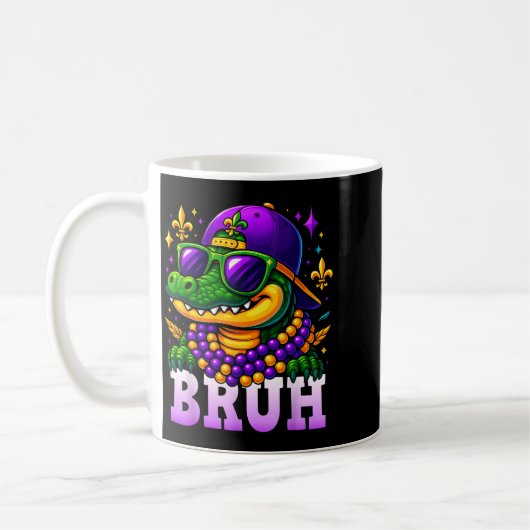 Mardi Gras Bruh Mardigator Alligator Costume Teens Koffiemok (Links)