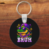 Mardi Gras Bruh Mardigator Alligator Costume Teens Sleutelhanger (Voorkant)