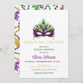 Mardi Gras Bruiloft Feest Uitnodiging - Wit (Voorkant / Achterkant)