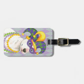 Mardi Gras Bull Terrier Bagagelabel (Voorkant horizontaal)