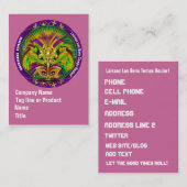 Mardi Gras Business Vert. Gelieve Uitzicht Hints Visitekaartje (Voorkant / Achterkant)