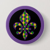 Mardi Gras Button Pin (Voorkant)