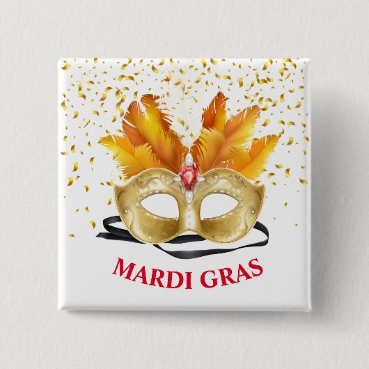 Mardi Gras Button Pin (Voorkant)