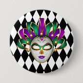 Mardi Gras Button Pin (Voorkant)