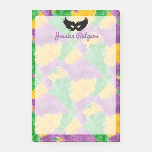 Mardi Gras Camouflage Masker Post-it® Notes (Voorkant)