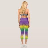 Mardi Gras Capri 3/4 Length Leggings (Liquide) (Verso)