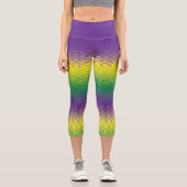 Mardi Gras Capri 3/4 Length Leggings (Liquide) (Recto)