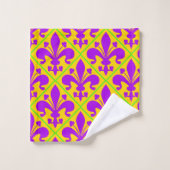 Mardi Gras Carnaval de la Nouvelle-Orléans Fleur d (Gant de toilette)