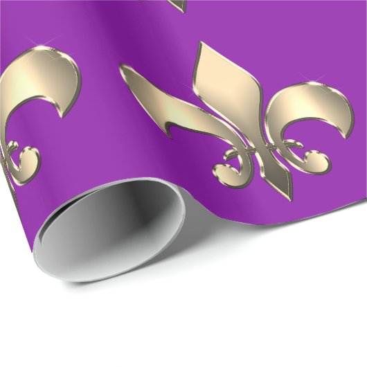 Mardi Gras Carnaval Fleur de Lis Cadeaupapier (Rol Hoek)