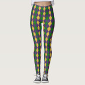 Mardi Gras Carnaval Purple Gold et Leggings verts (Devant)