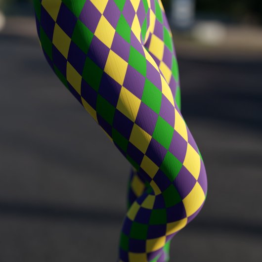 Mardi Gras Carnaval Purple Gold et Leggings verts