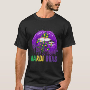 Mardi Gras Carnival Costume Paars T-shirt
