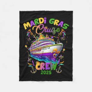 Mardi Gras Carnival Cruise 2025 Cruising Mask Ship Fleece Deken