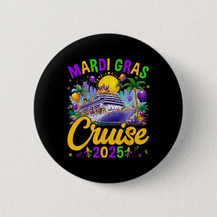 Mardi Gras Carnival Cruise 2025 Familiecruise Ma Ronde Button 5,7 Cm