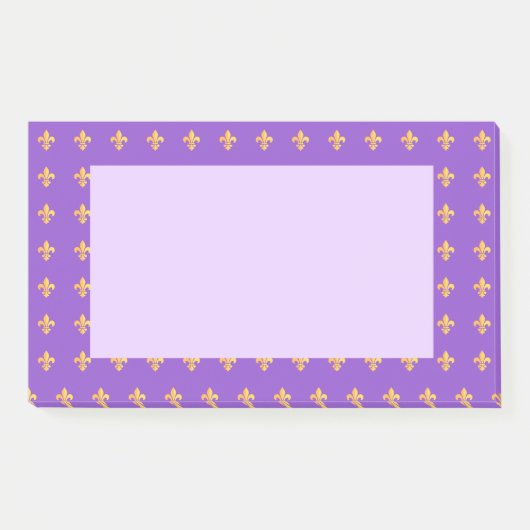 Mardi Gras Carnival Harlequin Gold Fleur de Lis Post-it® Notes (Voorkant)