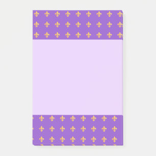Mardi Gras Carnival Harlequin Gold Fleur de Lis Post-it® Notes