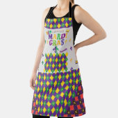 Mardi Gras Carnival Party Fleur de Lis Rhombus Schort (Insitu)