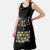 Mardi Gras Carnival Party Fleur de Lis Rhombus Schort (Insitu)