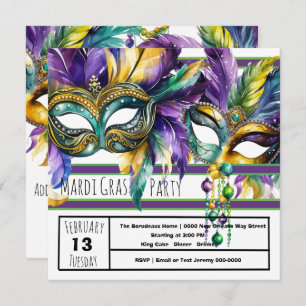 Mardi Gras Carnival Party Kaart