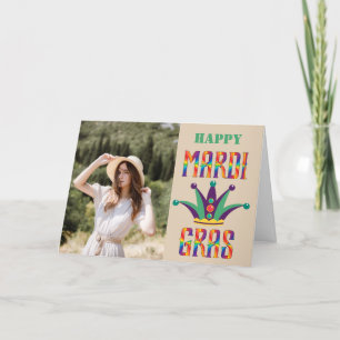 Mardi Gras Carte photo personnalisé