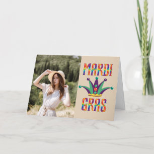 Mardi Gras Carte photo personnalisé